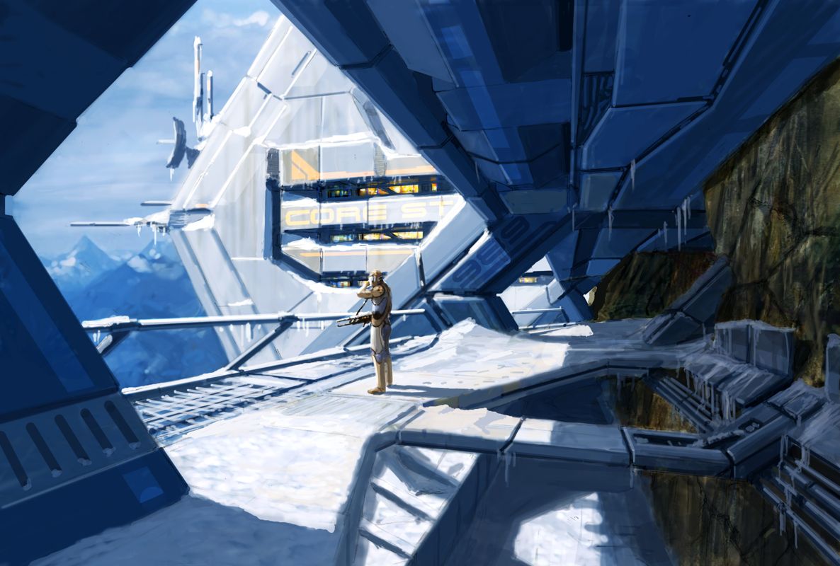 Mass Effect Concept Art (Mass Effect Press Pack): Mountain station