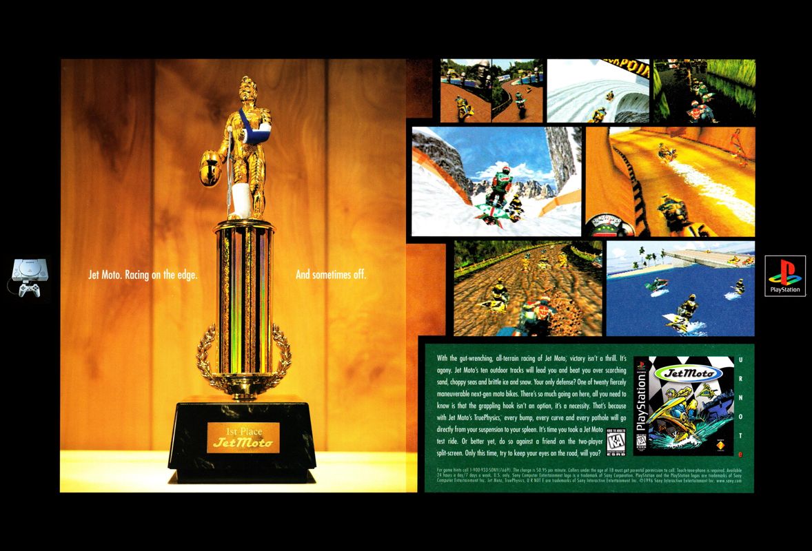 Jet Moto Magazine Advertisement (Magazine Advertisements): Ultra Game Players (United States), Issue 93 (January 1997) pp. 2-3