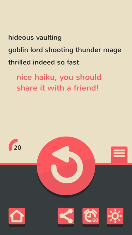 Haiku Popper Screenshot (Google Play store)