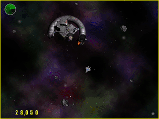 Space Rescue Screenshot (Space Rescue Gallery): Crew spilling from the wreckage