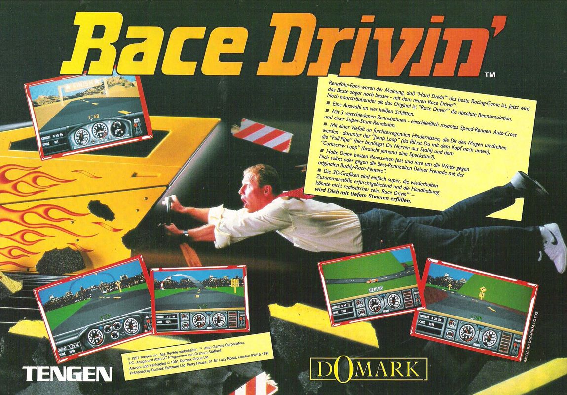 Race Drivin' Magazine Advertisement (Magazine Advertisements): ASM (Germany), Issue 05/1992