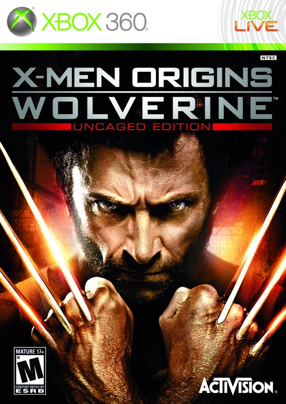 X-Men Origins: Wolverine - Uncaged Edition Other (X-Men Origins: Wolverine Press Kit): Xbox 360 Box Art
