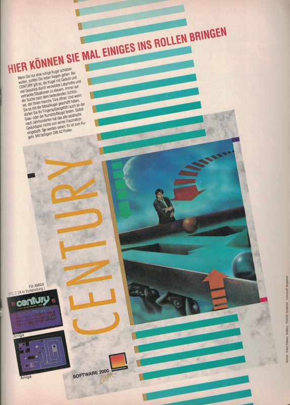 Century Magazine Advertisement (Magazine Advertisements): Amiga Joker (Germany), Issue 12/90