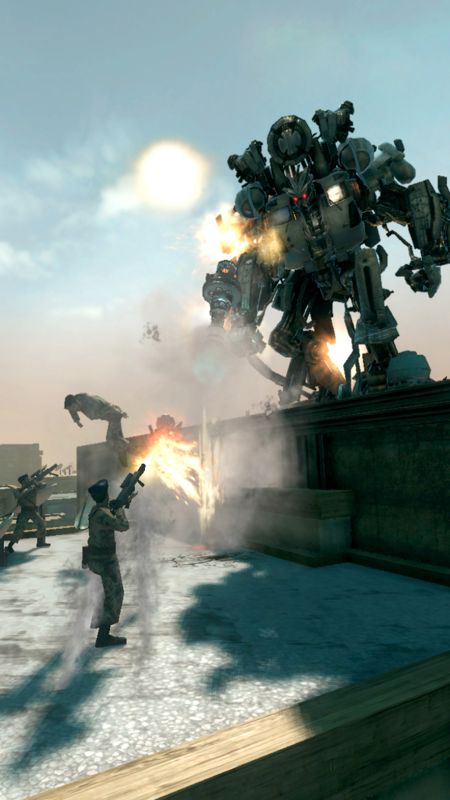 Transformers: Revenge of the Fallen Screenshot (Transformers: Revenge of the Fallen - The Game Press Kit): Grindor Battle (Xbox 360)