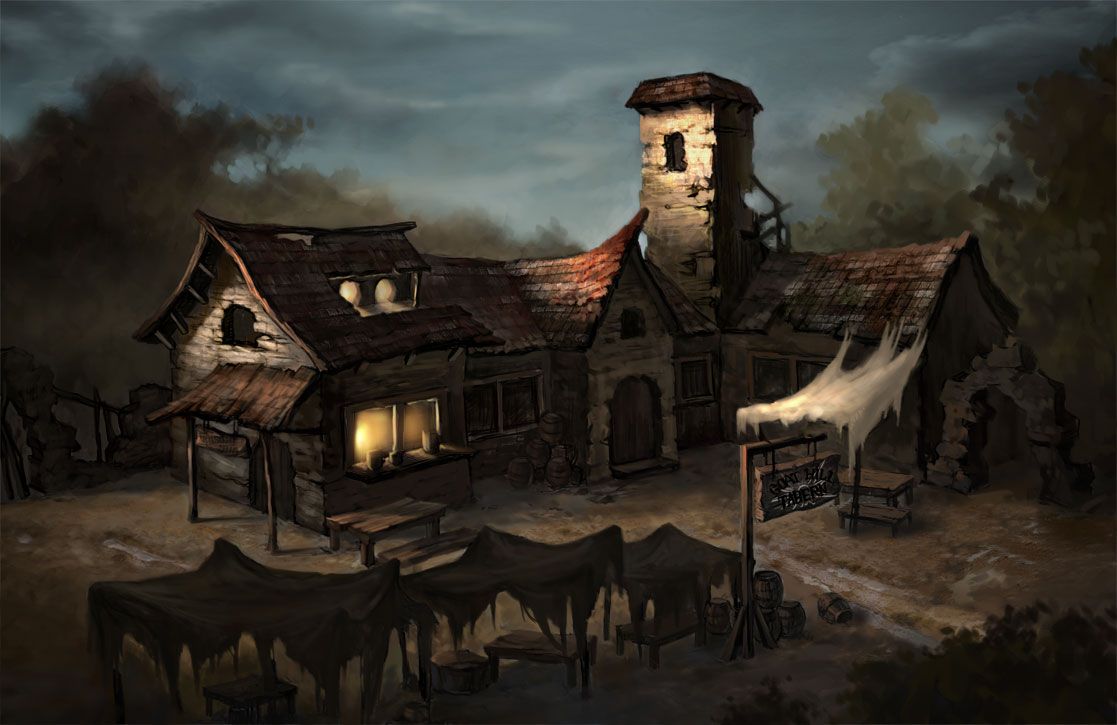 Diablo III Concept Art (Concept art): Dilapidated tavern