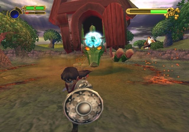 Maximo vs Army of Zin Screenshot (Capcom E3 2003 Press Disk): Crasher chase