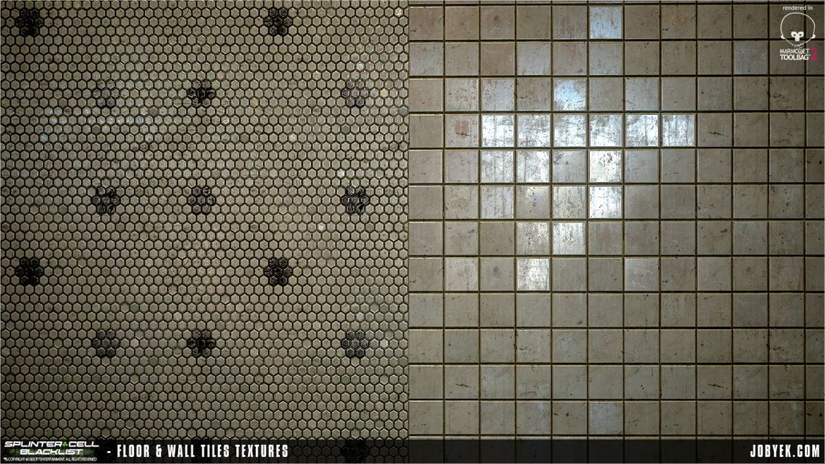 Tom Clancy's Splinter Cell: Blacklist Render (Jobye-Kyle Karmaker's Portfolio Website): Floor & Wall Tiles Textures