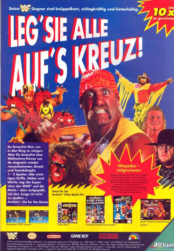 WWF Superstars 2 Magazine Advertisement (Magazine Advertisements): ASM (Germany), Issue 11/1992