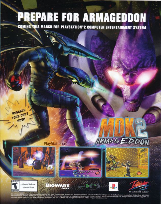 MDK 2 Magazine Advertisement (Magazine Advertisements): Silicon Mag (U.S.), Issue 31 (March, 2001)