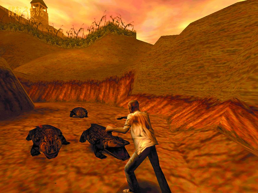 Shadow Man Screenshot (Acclaim Assets Discs): Gators