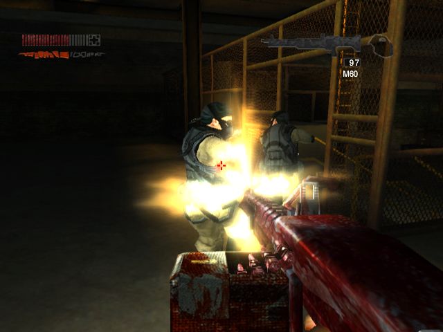 The Suffering: Ties That Bind Screenshot (The Suffering: TTB / Hello Kitty Asset Disc): Torque first person m60 bloody (OLD HUD)