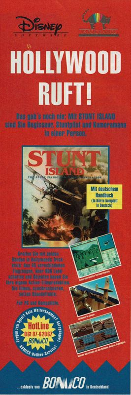 Stunt Island Magazine Advertisement (Magazine Advertisements): Power Play (Germany), Issue 03/1993
