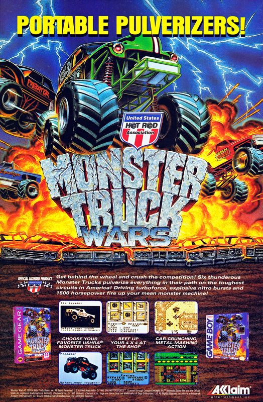 Monster Truck Wars Magazine Advertisement (Magazine Advertisements): Bruce Lee (Malibu Comics, United States) Issue 6 (December 1994) Back Cover