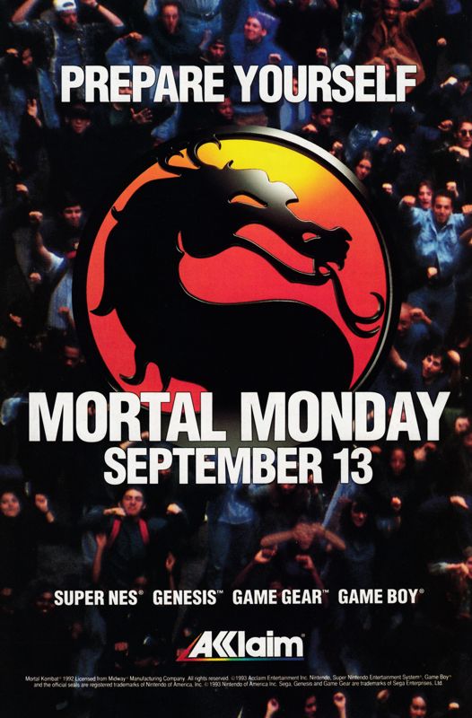 Mortal Kombat Magazine Advertisement (Magazine Advertisements): Justice League Quarterly (DC, United States) Issue #12 (Autumn 1993) Back cover