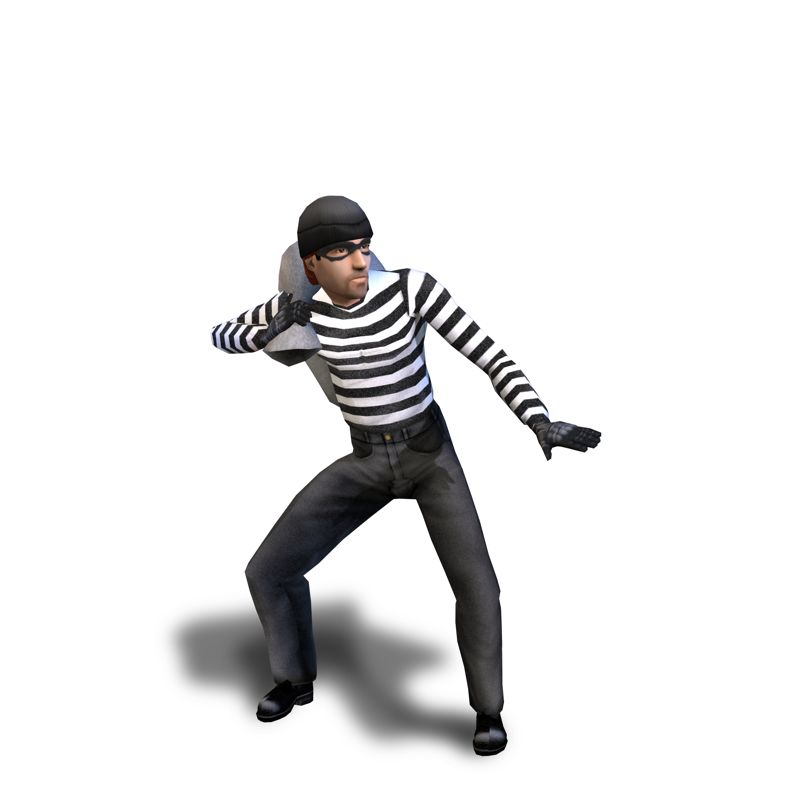 The Sims 2 Render (The Sims 2 Press Kit): Male burglar