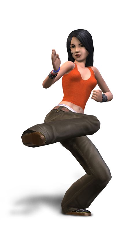 The Sims 2 Render (The Sims 2 Press Kit): Karate Girl Kick