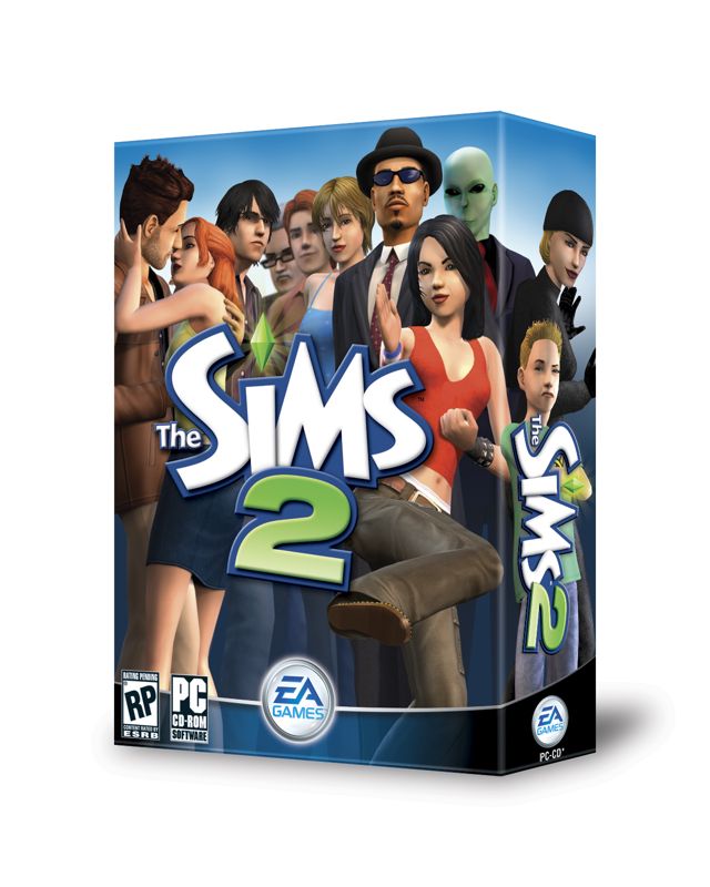 The Sims 2 Other (The Sims 2 Press Kit): PC Box Art angle