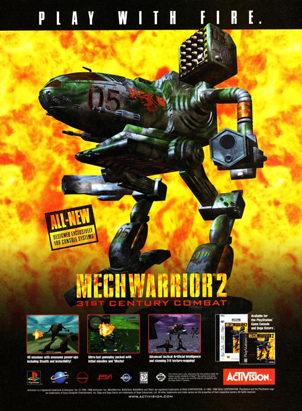 MechWarrior 2: 31st Century Combat Magazine Advertisement (Magazine Advertisements): Ultra Game Players (United States), Issue 93 (January 1997) p. 46