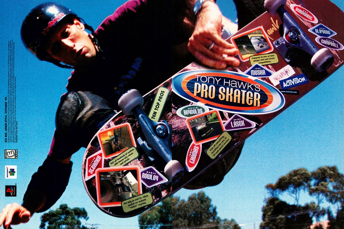 Tony Hawk's Pro Skater Magazine Advertisement (Magazine Advertisements): Official U.S. PlayStation Magazine (United States), Volume 3, Issue 1 (October 1999) pp. 4-5