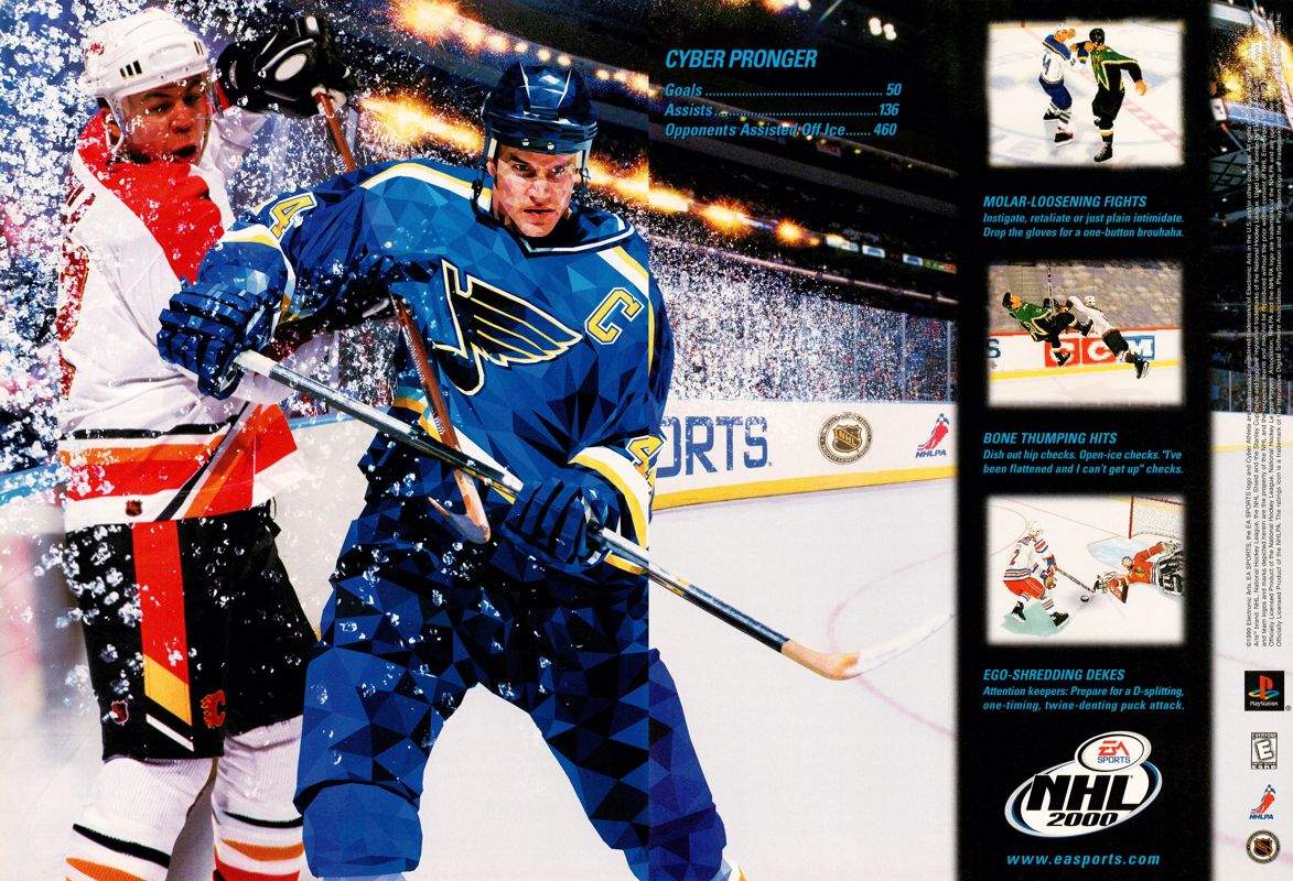 NHL 2000 Magazine Advertisement (Magazine Advertisements): Official U.S. PlayStation Magazine (United States), Volume 3, Issue 1 (October 1999) pp. 40-41