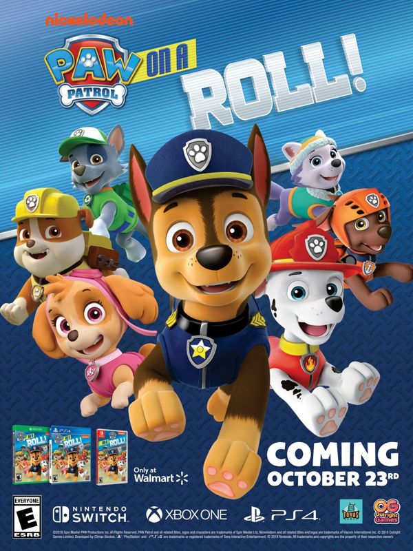 PAW Patrol: On a Roll! Magazine Advertisement (Magazine Advertisements): Walmart GameCenter (US), Issue 60 (2018) Page 5