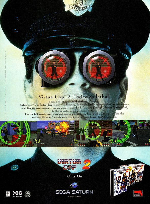 Virtua Cop 2 Magazine Advertisement (Magazine Advertisements): Ultra Game Players (United States), Issue 93 (January 1997) p. 8