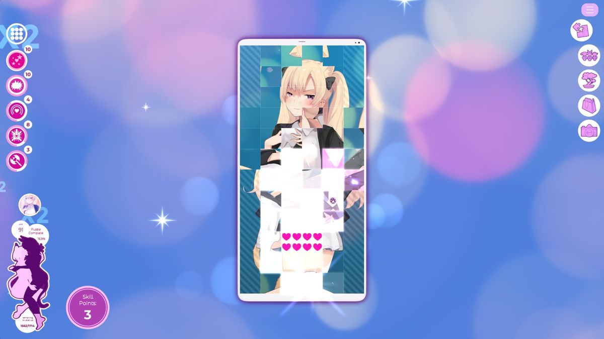 Mosaique Neko Waifus 3 Screenshot (Steam)