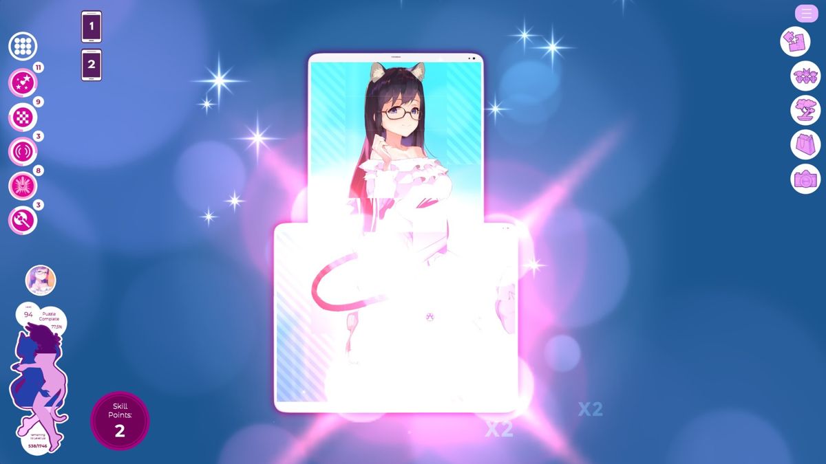 Mosaique Neko Waifus 3 Screenshot (Steam)