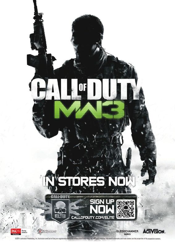 Call of Duty: MW3 Magazine Advertisement (Magazine Advertisements): The Ultimate Film & Music Guide (Australia), Issue 36 (November 2011)