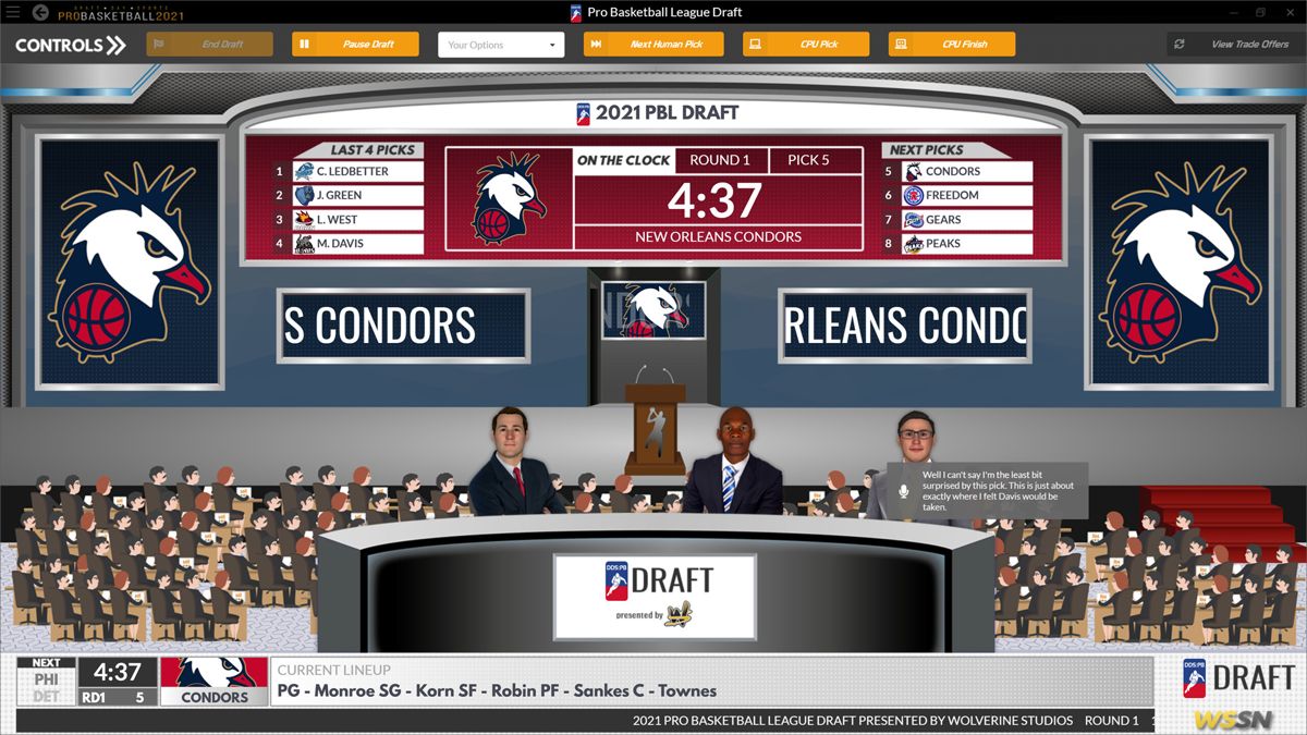 Draft Day Sports: Pro Basketball 2021 Screenshot (Steam)
