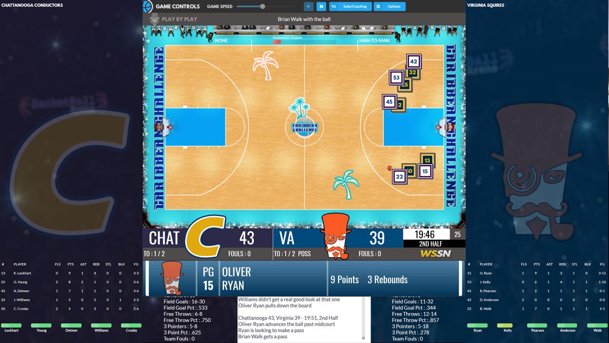 Draft Day Sports: College Basketball 2020 Screenshot (Steam)