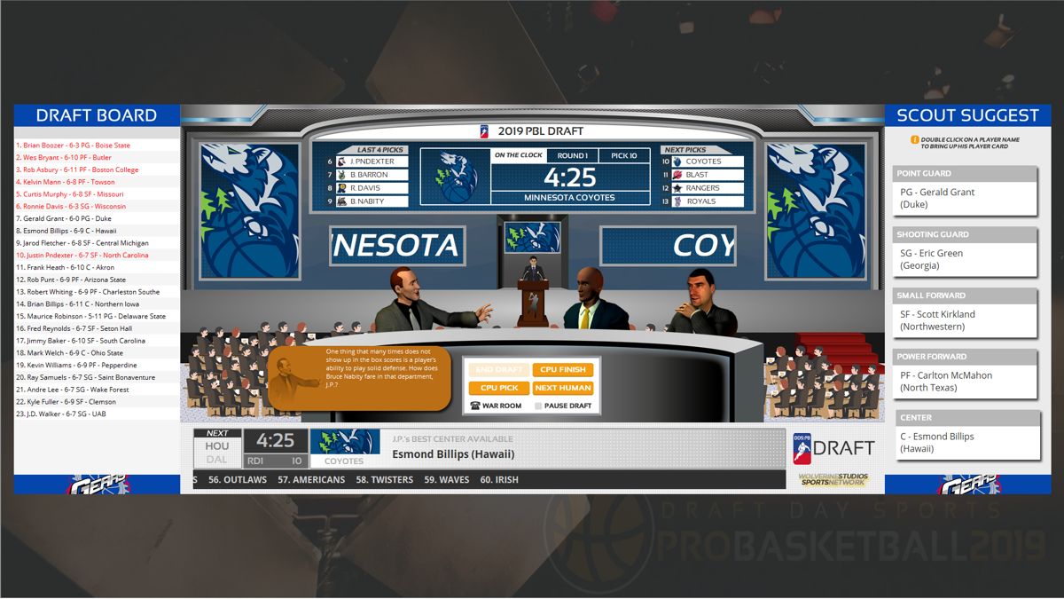 Draft Day Sports: Pro Basketball 2019 Screenshot (Steam)