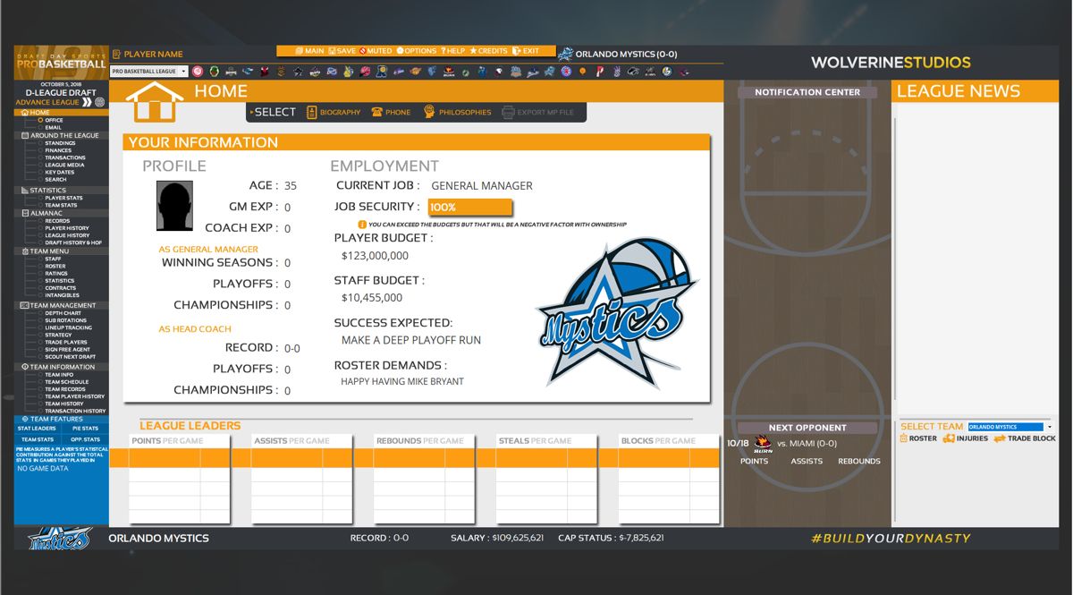 Draft Day Sports: Pro Basketball 2019 Screenshot (Steam)
