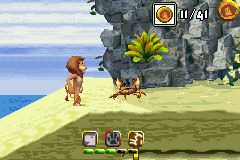 Madagascar Screenshot (Madagascar Press Kit): Alex explores the beach (GBA)