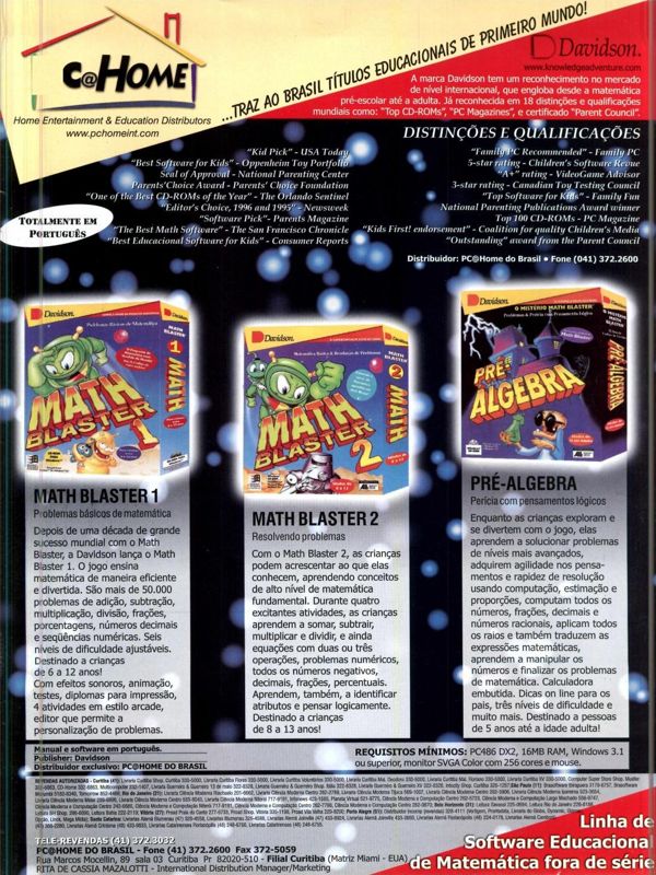 Math Blaster: Episode One - In Search of Spot Magazine Advertisement (Magazine Advertisements): Revista do CD-ROM (Brazil), Issue 49 (August 1999)