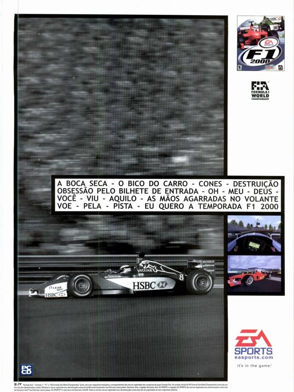 F1 2000 Magazine Advertisement (Magazine Advertisements): Revista do CD-ROM (Brazil), Issue 58 (May 2000)