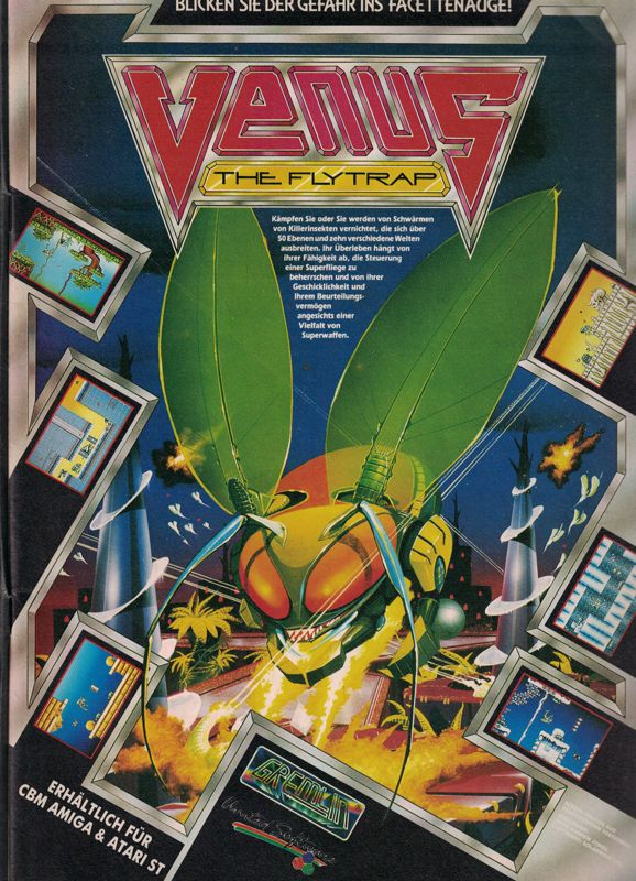 Venus the Flytrap Magazine Advertisement (Magazine Advertisements): Amiga Joker (Germany), Issue 10/1990