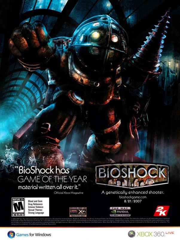 BioShock Magazine Advertisement (Magazine Advertisements): GamePro (United States) Issue #227 (August 2007)