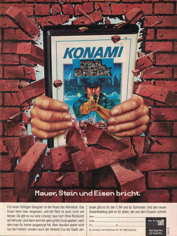 Jail Break Magazine Advertisement (Magazine Advertisements): ASM (Germany), Issue 2/1987