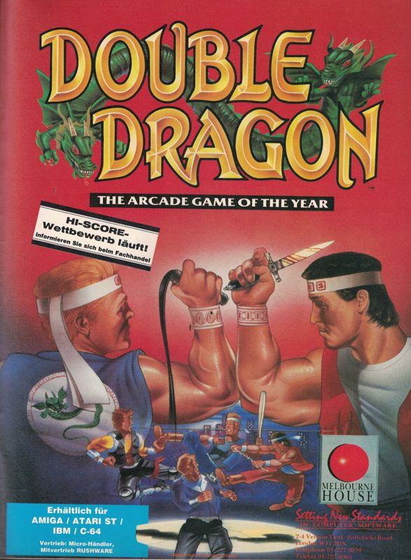 Double Dragon Magazine Advertisement (Magazine Advertisements): ASM (Germany), Issue 1/1989