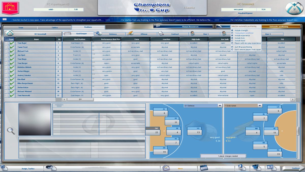 Team: Handball Manager Screenshot (Steam)