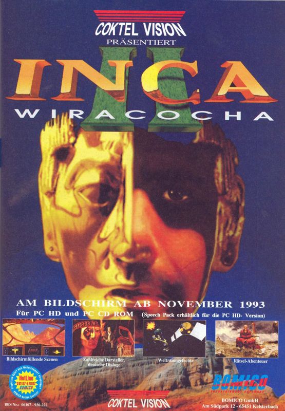 Inca II: Nations of Immortality Magazine Advertisement (Magazine Advertisements): ASM (Germany), Issue 12/1993