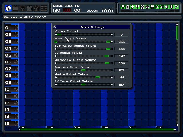 MTV: Music Generator Screenshot (Codemasters DPK): Mixer (PC)