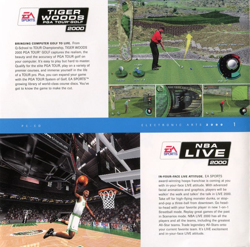 NBA Live 2000 Catalogue (Catalogue Advertisements): Electronic Arts PC-CD 2000