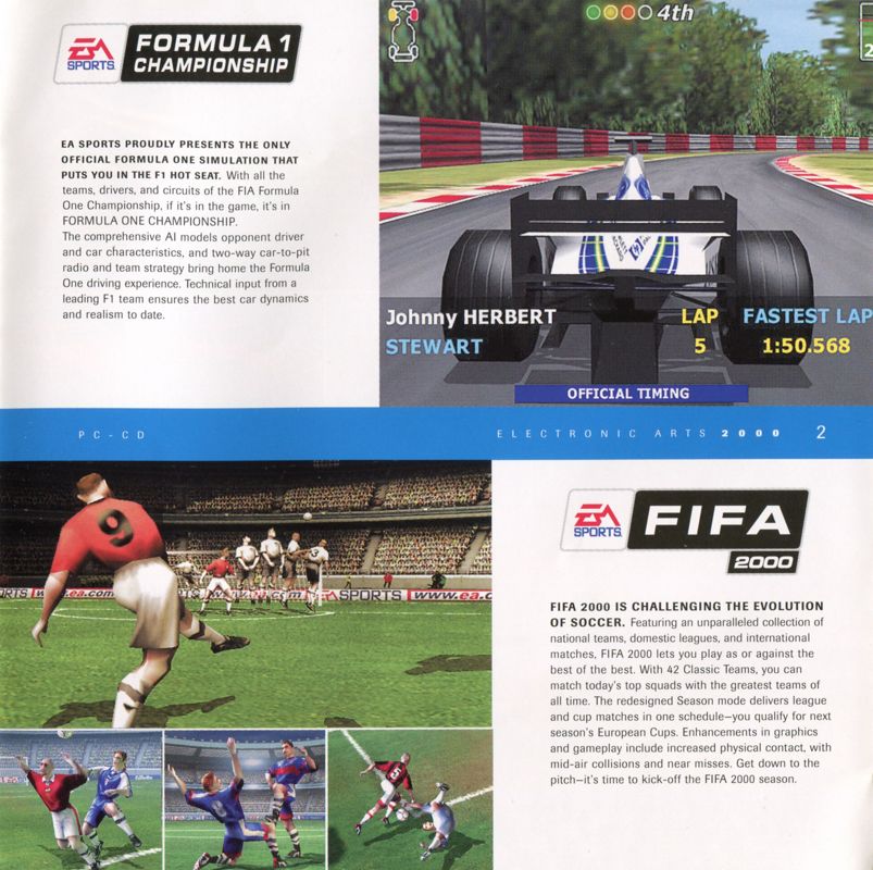 FIFA 2000: Major League Soccer Catalogue (Catalogue Advertisements): Electronic Arts PC-CD 2000