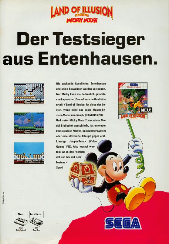 Land of Illusion starring Mickey Mouse Magazine Advertisement (Magazine Advertisements): Play Time (Germany), Issue 05/1993