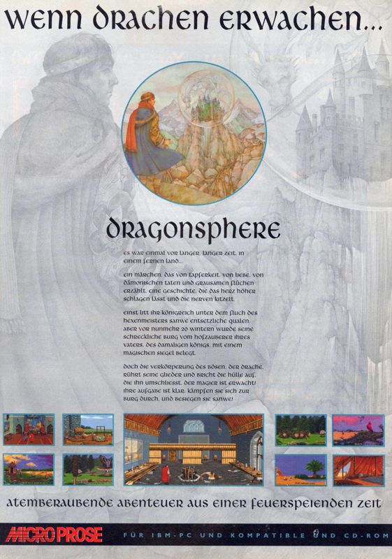 Dragonsphere Magazine Advertisement (Magazine Advertisements): Play Time (Germany), Issue 03/1994