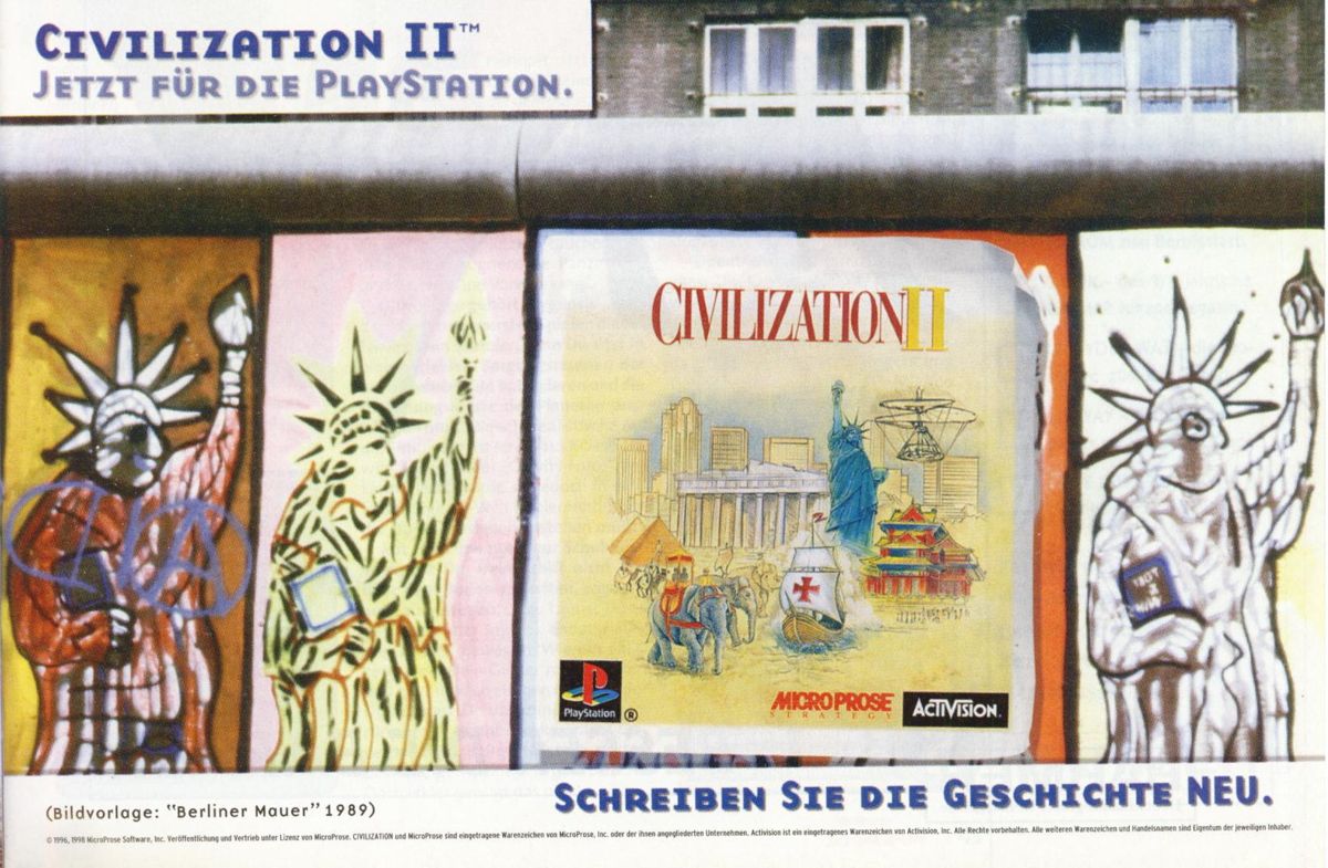 Sid Meier's Civilization II Magazine Advertisement (Magazine Advertisements): Bravo Screenfun (Germany), Issue 05/1999