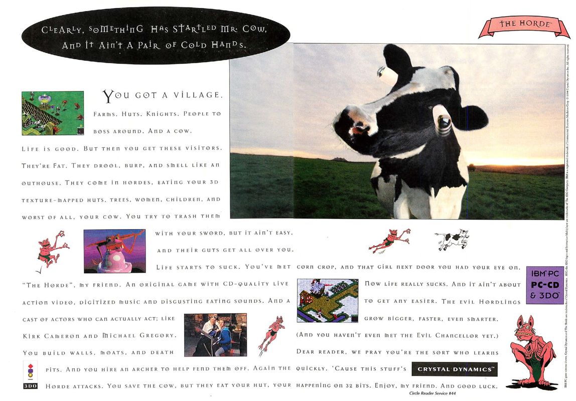 The Horde Magazine Advertisement (Magazine Advertisements): Computer Gaming World (US), Number 116 (March 1994)