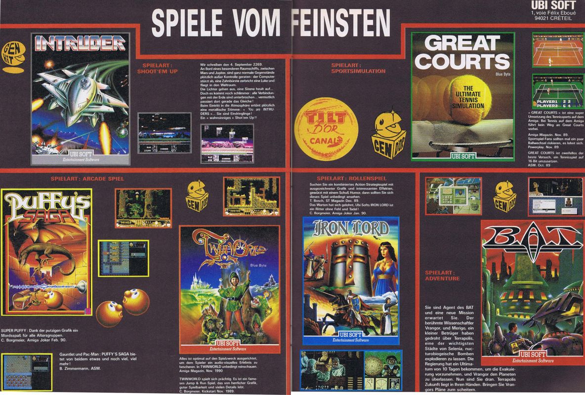 Pro Tennis Tour Magazine Advertisement (Magazine Advertisements): ASM (Germany), Issue 02/1990